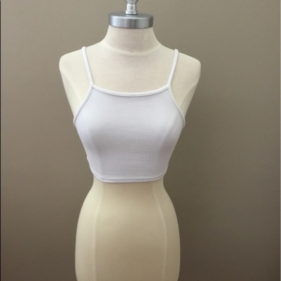 Topshop Tops - Topshop White Crop Top